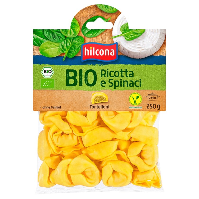 Hilcona Bio Tortellini Ricotta e Spinaci vegetarisch 250g